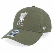 47 Brand - Football Grön adjustable Keps - Liverpool Mvp Sandalwood Green/White Adjustable @ Hatstore