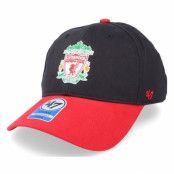 47 Brand - Football Röd adjustable Keps - Kids Liverpool FC Short Stack Mvp Black/Red Adjustable @ Hatstore