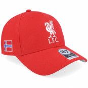 47 Brand - Football Röd adjustable Keps - Liverpool Norway Sure Shot Mvp Red/White Adjustable @ Hatstore