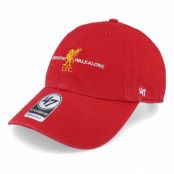 47 Brand - Football Röd unconstructed Keps - Liverpool FC Arched Clean Up Red Dad Cap @ Hatstore