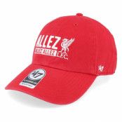 47 Brand - Football Röd unconstructed Keps - Liverpool FC Clean Up Allez Red Dad Cap @ Hatstore