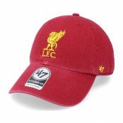 47 Brand - Football Röd unconstructed Keps - Liverpool FC Clean Up Razor Red Dad Cap @ Hatstore