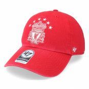 47 Brand - Football Röd unconstructed Keps - Liverpool FC Clean Up Red Dad Cap @ Hatstore