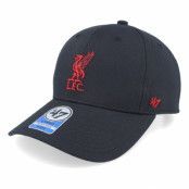 47 Brand - Football Svart adjustable Keps - Kids Liverpool Raised Basic Mvp Black Adjustable @ Hatstore