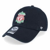 47 Brand - Football Svart adjustable Keps - Liverpool FC Crest Clean Up Black Adjustable @ Hatstore