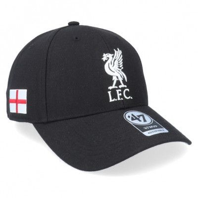 47 Brand - Football Svart adjustable Keps - Liverpool Sure Shot Mvp Blank Black/White Adjustable @ Hatstore
