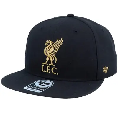 47 Brand - Football Svart snapback Keps - Liverpool Exclusive Metallic Black/Gold Snapback @ Hatstore
