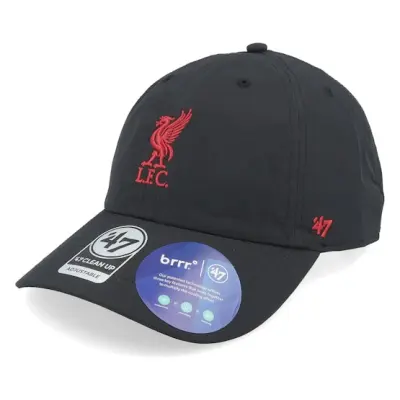 47 Brand - Football Svart unconstructed Keps - Liverpool Brrr 47 Clean Up Cap Black Dad Cap @ Hatstore