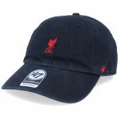 47 Brand - Football Svart unconstructed Keps - Liverpool Clean Up Base Runner Black/Red Adjustable @ Hatstore