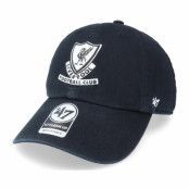 47 Brand - Football Svart unconstructed Keps - Liverpool FC Arched Clean Up Black Dad Cap @ Hatstore