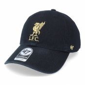 47 Brand - Football Svart unconstructed Keps - Liverpool FC Clean Up Black Dad Cap @ Hatstore