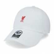 47 Brand - Football Vit unconstructed Keps - Liverpool FC Baserunner Clean Up White Dad Cap @ Hatstore