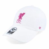 47 Brand - Football Vit unconstructed Keps - Liverpool Sharon ’47 Clean Up White Dad Cap @ Hatstore