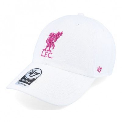 47 Brand - Football Vit unconstructed Keps - Liverpool Sharon ’47 Clean Up White Dad Cap @ Hatstore