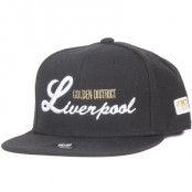 Golden District - Liverpool Script Black/White Snapback