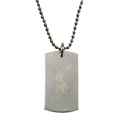 Liverpool ID-bricka Engraved med kedja