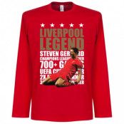 Liverpool Långärmad Tröja Gerrard Legend Röd S
