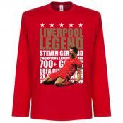 Liverpool Långärmad Tröja Gerrard Legend Röd XL
