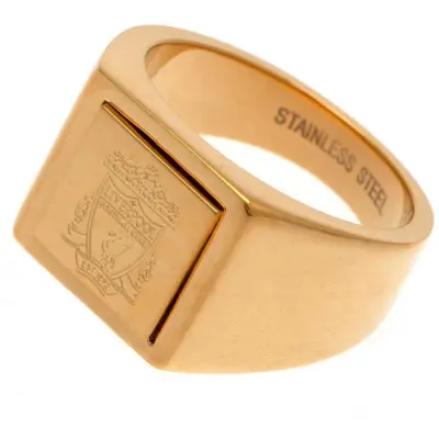 Liverpool Ring Guldpläterad Signet Medium (U)