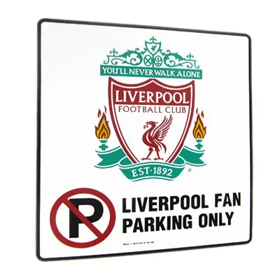 Liverpool skylt No Parking Crest