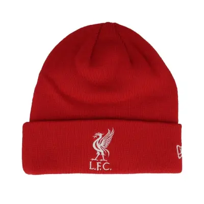 New Era - Football Röd cuff Beanie - Liverpool Core Scarlet/White Cuff @ Hatstore