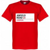 Liverpool T-shirt Anfield Road Sign Röd XS