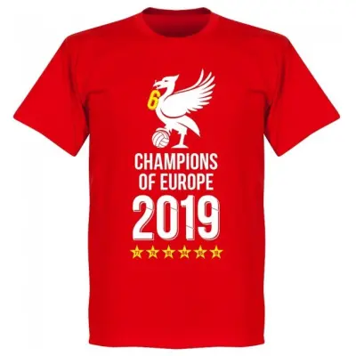 Liverpool T-shirt Champions of Europe Röd L