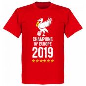 Liverpool T-shirt Champions of Europe Röd S