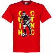 Liverpool T-shirt Coutinho II Philippe Coutinho Röd L