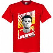 Liverpool T-shirt Coutinho Portrait Philippe Coutinho Röd L