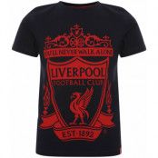 Liverpool T-shirt Junior Crest Navy 3-4
