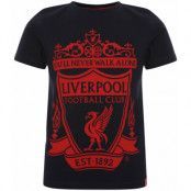 Liverpool T-shirt Junior Crest Navy 9-10 år