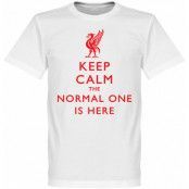 Liverpool T-shirt Keep Calm the Normal One is Here Vit M