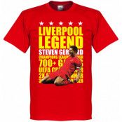 Liverpool T-shirt Legend Steven Gerrard Röd/Gul XS