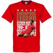 Liverpool T-shirt Legend Steven Gerrard Röd/Vit L