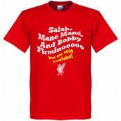 Liverpool T-shirt Salah Mane Mane Röd M