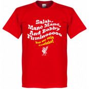 Liverpool T-shirt Salah Mane Mane Röd XS