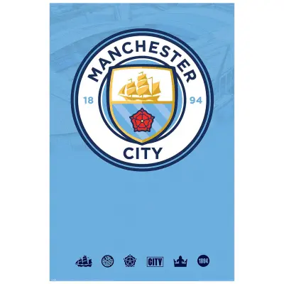 Manchester City Affisch Crest 162