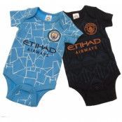 Manchester City Body 2-pack ljusblå/svart 0-3 mån