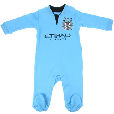 Manchester City Sovdress Himmelsblå/Svart Etihad 3-6 mån