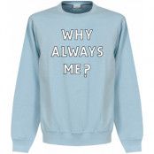 Manchester City Tröja Why Always Me Sweatshirt Mario Balotelli Ljusblå XL