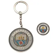 Manchester City Nyckelring och Pin Circle