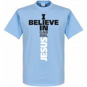 Manchester City T-shirt I Believe in Gabriel Jesus Ljusblå M