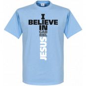 Manchester City T-shirt I Believe in Gabriel Jesus Ljusblå XS