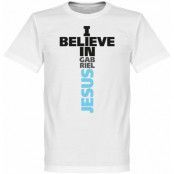 Manchester City T-shirt I Believe in Gabriel Jesus Vit L