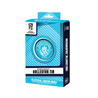 Topps - Svart Trading Cards - Manchester City Collector Tin 2026/27 - 1 Box (35 Cards) @ Hatstore