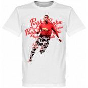 Manchester United T-shirt Pogba Script Barn Paul Pogba Vit 10 år