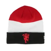 New Era - Football Svart cuff Beanie - Manchester United Flag Beanie Black/White/Scarlet Cuff @ Hatstore