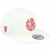 New Era - Football Vit snapback Keps - Manchester United Puff Print Golfer White Snapback @ Hatstore