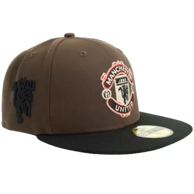 New Era - Football Brun fitted Keps - Hatstore Exclusive x Manchester United 59FIFTY Brown/Black Fitted @ Hatstore